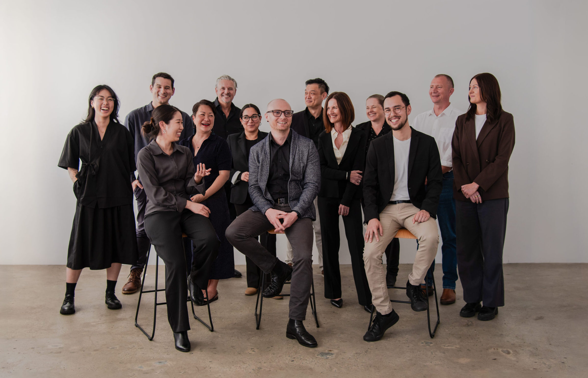 Photograph of the Wetherill Architects team together in the Sydney-based architectural studio